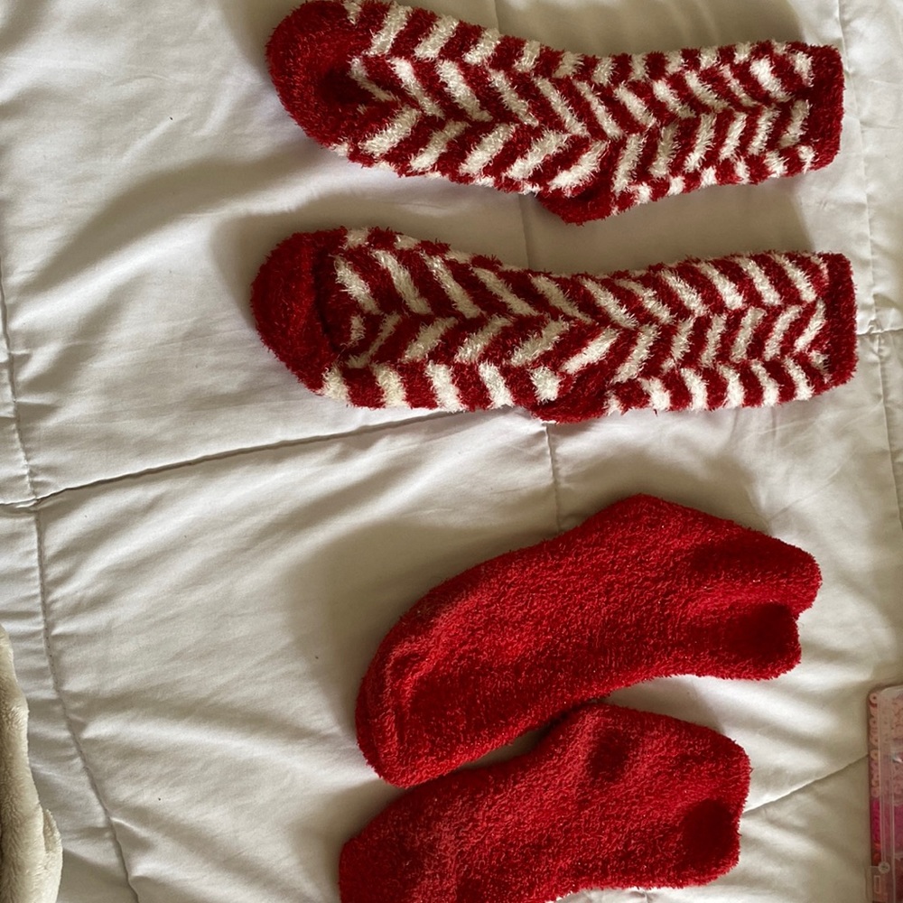 Women’s and men’s Christmas or red socks bundle !